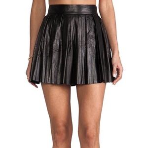 Alice + Olivia Black Pleated Skirt
